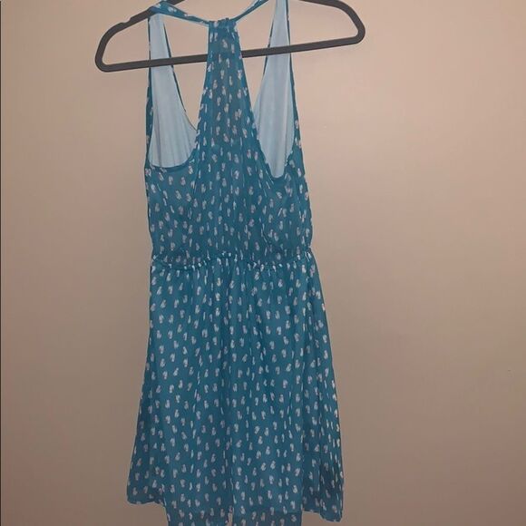 Peppermint Blue Cat Print Dress - Picture 4 of 5